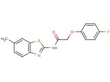 2-(4-fluorophenoxy)-N-(6-methyl-1,3-benzothiazol-2-yl)acetamide