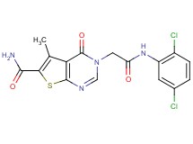 3-{2-[(2,5-dichlorophenyl)amino]-2-oxoethyl}-5-methyl-4-oxo-3,4-dihydrothieno[2,3-d]pyrimidine-6-carboxamide