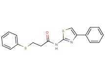 N-(4-phenyl-1,3-thiazol-2-yl)-3-(phenylthio)propanamide