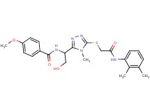 N-{1-[5-({2-[(2,3-dimethylphenyl)amino]-2-oxoethyl}thio)-4-methyl-4H-1,2,4-triazol-3-yl]-2-hydroxyethyl}-4-methoxybenzamide