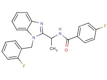 4-fluoro-N-{1-[1-(2-fluorobenzyl)-1H-benzimidazol-2-yl]ethyl}benzamide