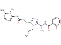 N-{1-[4-allyl-5-({2-[(2,3-dimethylphenyl)amino]-2-oxoethyl}thio)-4H-1,2,4-triazol-3-yl]ethyl}-2-fluorobenzamide