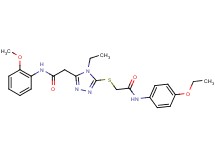 2-[5-({2-[(4-ethoxyphenyl)amino]-2-oxoethyl}thio)-4-ethyl-4H-1,2,4-triazol-3-yl]-N-(2-methoxyphenyl)acetamide