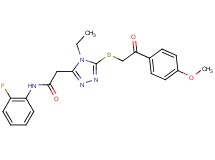 2-(4-ethyl-5-{[2-(4-methoxyphenyl)-2-oxoethyl]thio}-4H-1,2,4-triazol-3-yl)-N-(2-fluorophenyl)acetamide