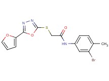 N-(3-bromo-4-methylphenyl)-2-{[5-(2-furyl)-1,3,4-oxadiazol-2-yl]thio}acetamide