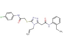 2-[4-allyl-5-({2-[(4-chlorophenyl)amino]-2-oxoethyl}thio)-4H-1,2,4-triazol-3-yl]-N-(2-ethylphenyl)acetamide