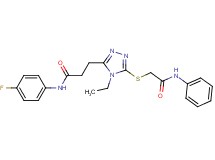 3-{5-[(2-anilino-2-oxoethyl)thio]-4-ethyl-4H-1,2,4-triazol-3-yl}-N-(4-fluorophenyl)propanamide