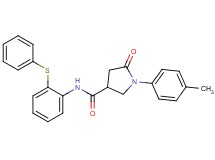 1-(4-methylphenyl)-5-oxo-N-[2-(phenylthio)phenyl]-3-pyrrolidinecarboxamide