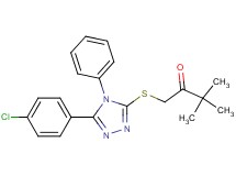 1-{[5-(4-chlorophenyl)-4-phenyl-4H-1,2,4-triazol-3-yl]thio}-3,3-dimethyl-2-butanone