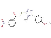 2-{[5-(4-methoxyphenyl)-4-methyl-4H-1,2,4-triazol-3-yl]thio}-1-(3-nitrophenyl)ethanone