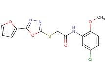 N-(5-chloro-2-methoxyphenyl)-2-{[5-(2-furyl)-1,3,4-oxadiazol-2-yl]thio}acetamide
