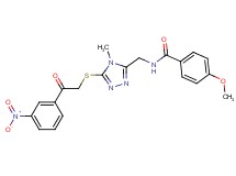 4-methoxy-N-[(4-methyl-5-{[2-(3-nitrophenyl)-2-oxoethyl]thio}-4H-1,2,4-triazol-3-yl)methyl]benzamide