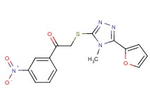 2-{[5-(2-furyl)-4-methyl-4H-1,2,4-triazol-3-yl]thio}-1-(3-nitrophenyl)ethanone