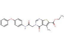 ethyl 5-methyl-4-oxo-3-{2-oxo-2-[(4-phenoxyphenyl)amino]ethyl}-3,4-dihydrothieno[2,3-d]pyrimidine-6-carboxylate