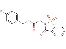 2-(1,1-dioxido-3-oxo-1,2-benzisothiazol-2(3H)-yl)-N-(4-fluorobenzyl)acetamide