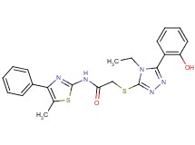 2-{[4-ethyl-5-(2-hydroxyphenyl)-4H-1,2,4-triazol-3-yl]thio}-N-(5-methyl-4-phenyl-1,3-thiazol-2-yl)acetamide