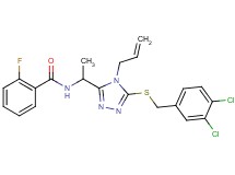 N-(1-{4-allyl-5-[(3,4-dichlorobenzyl)thio]-4H-1,2,4-triazol-3-yl}ethyl)-2-fluorobenzamide