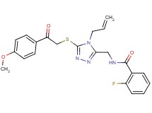 N-[(4-allyl-5-{[2-(4-methoxyphenyl)-2-oxoethyl]thio}-4H-1,2,4-triazol-3-yl)methyl]-2-fluorobenzamide