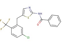N-{5-[5-chloro-2-(trifluoromethyl)benzyl]-1,3-thiazol-2-yl}benzamide