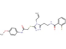 N-{2-[4-allyl-5-({2-[(4-methoxyphenyl)amino]-2-oxoethyl}thio)-4H-1,2,4-triazol-3-yl]ethyl}-2-fluorobenzamide