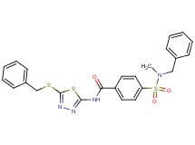 4-{[benzyl(methyl)amino]sulfonyl}-N-[5-(benzylthio)-1,3,4-thiadiazol-2-yl]benzamide