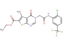 ethyl 3-(2-{[2-chloro-5-(trifluoromethyl)phenyl]amino}-2-oxoethyl)-5-methyl-4-oxo-3,4-dihydrothieno[2,3-d]pyrimidine-6-carboxylate