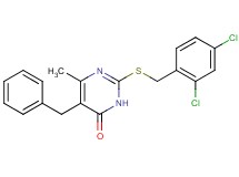 5-benzyl-2-[(2,4-dichlorobenzyl)thio]-6-methyl-4(3H)-pyrimidinone