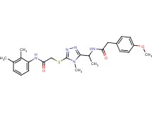 N-{1-[5-({2-[(2,3-dimethylphenyl)amino]-2-oxoethyl}thio)-4-methyl-4H-1,2,4-triazol-3-yl]ethyl}-2-(4-methoxyphenyl)acetamide