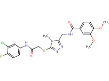 N-{[5-({2-[(3-chloro-4-fluorophenyl)amino]-2-oxoethyl}thio)-4-methyl-4H-1,2,4-triazol-3-yl]methyl}-3,4-dimethoxybenzamide