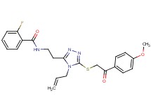 N-[2-(4-allyl-5-{[2-(4-methoxyphenyl)-2-oxoethyl]thio}-4H-1,2,4-triazol-3-yl)ethyl]-2-fluorobenzamide