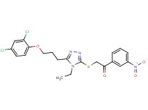 2-({5-[3-(2,4-dichlorophenoxy)propyl]-4-ethyl-4H-1,2,4-triazol-3-yl}thio)-1-(3-nitrophenyl)ethanone