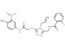 N-{[4-allyl-5-({2-[(4-methyl-3-nitrophenyl)amino]-2-oxoethyl}thio)-4H-1,2,4-triazol-3-yl]methyl}-2-fluorobenzamide