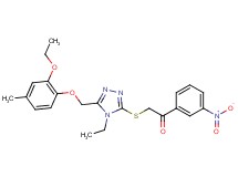 2-({5-[(2-ethoxy-4-methylphenoxy)methyl]-4-ethyl-4H-1,2,4-triazol-3-yl}thio)-1-(3-nitrophenyl)ethanone