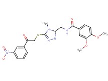 3,4-dimethoxy-N-[(4-methyl-5-{[2-(3-nitrophenyl)-2-oxoethyl]thio}-4H-1,2,4-triazol-3-yl)methyl]benzamide