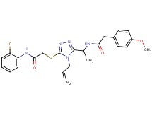 2-{[4-allyl-5-(1-{[(4-methoxyphenyl)acetyl]amino}ethyl)-4H-1,2,4-triazol-3-yl]thio}-N-(2-fluorophenyl)acetamide