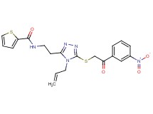 N-[2-(4-allyl-5-{[2-(3-nitrophenyl)-2-oxoethyl]thio}-4H-1,2,4-triazol-3-yl)ethyl]-2-thiophenecarboxamide