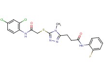 3-[5-({2-[(2,4-dichlorophenyl)amino]-2-oxoethyl}thio)-4-methyl-4H-1,2,4-triazol-3-yl]-N-(2-fluorophenyl)propanamide