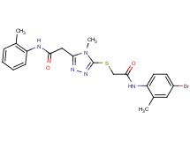 2-[5-({2-[(4-bromo-2-methylphenyl)amino]-2-oxoethyl}thio)-4-methyl-4H-1,2,4-triazol-3-yl]-N-(2-methylphenyl)acetamide