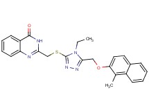 2-{[(4-ethyl-5-{[(1-methyl-2-naphthyl)oxy]methyl}-4H-1,2,4-triazol-3-yl)thio]methyl}-4(3H)-quinazolinone