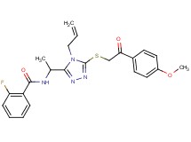 N-[1-(4-allyl-5-{[2-(4-methoxyphenyl)-2-oxoethyl]thio}-4H-1,2,4-triazol-3-yl)ethyl]-2-fluorobenzamide