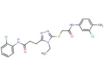 3-[5-({2-[(3-chloro-4-methylphenyl)amino]-2-oxoethyl}thio)-4-ethyl-4H-1,2,4-triazol-3-yl]-N-(2-chlorophenyl)propanamide