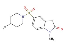 1-methyl-5-[(4-methyl-1-piperidinyl)sulfonyl]-1,3-dihydro-2H-indol-2-one