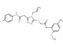2-[(4-allyl-5-{2-[(4-fluorophenyl)amino]-2-oxoethyl}-4H-1,2,4-triazol-3-yl)thio]-N-(2-methoxy-5-methylphenyl)acetamide