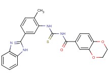 N-({[5-(1H-benzimidazol-2-yl)-2-methylphenyl]amino}carbonothioyl)-2,3-dihydro-1,4-benzodioxine-6-carboxamide