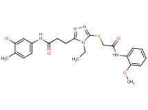 N-(3-chloro-4-methylphenyl)-3-[4-ethyl-5-({2-[(2-methoxyphenyl)amino]-2-oxoethyl}thio)-4H-1,2,4-triazol-3-yl]propanamide