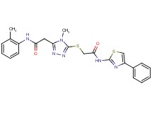 2-[(4-methyl-5-{2-[(2-methylphenyl)amino]-2-oxoethyl}-4H-1,2,4-triazol-3-yl)thio]-N-(4-phenyl-1,3-thiazol-2-yl)acetamide