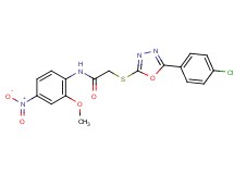 2-{[5-(4-chlorophenyl)-1,3,4-oxadiazol-2-yl]thio}-N-(2-methoxy-4-nitrophenyl)acetamide