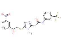 2-(4-methyl-5-{[2-(3-nitrophenyl)-2-oxoethyl]thio}-4H-1,2,4-triazol-3-yl)-N-[3-(trifluoromethyl)phenyl]acetamide