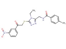 N-[(4-ethyl-5-{[2-(3-nitrophenyl)-2-oxoethyl]thio}-4H-1,2,4-triazol-3-yl)methyl]-4-methylbenzamide