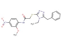 2-[(5-benzyl-4-ethyl-4H-1,2,4-triazol-3-yl)thio]-N-(2-methoxy-4-nitrophenyl)acetamide